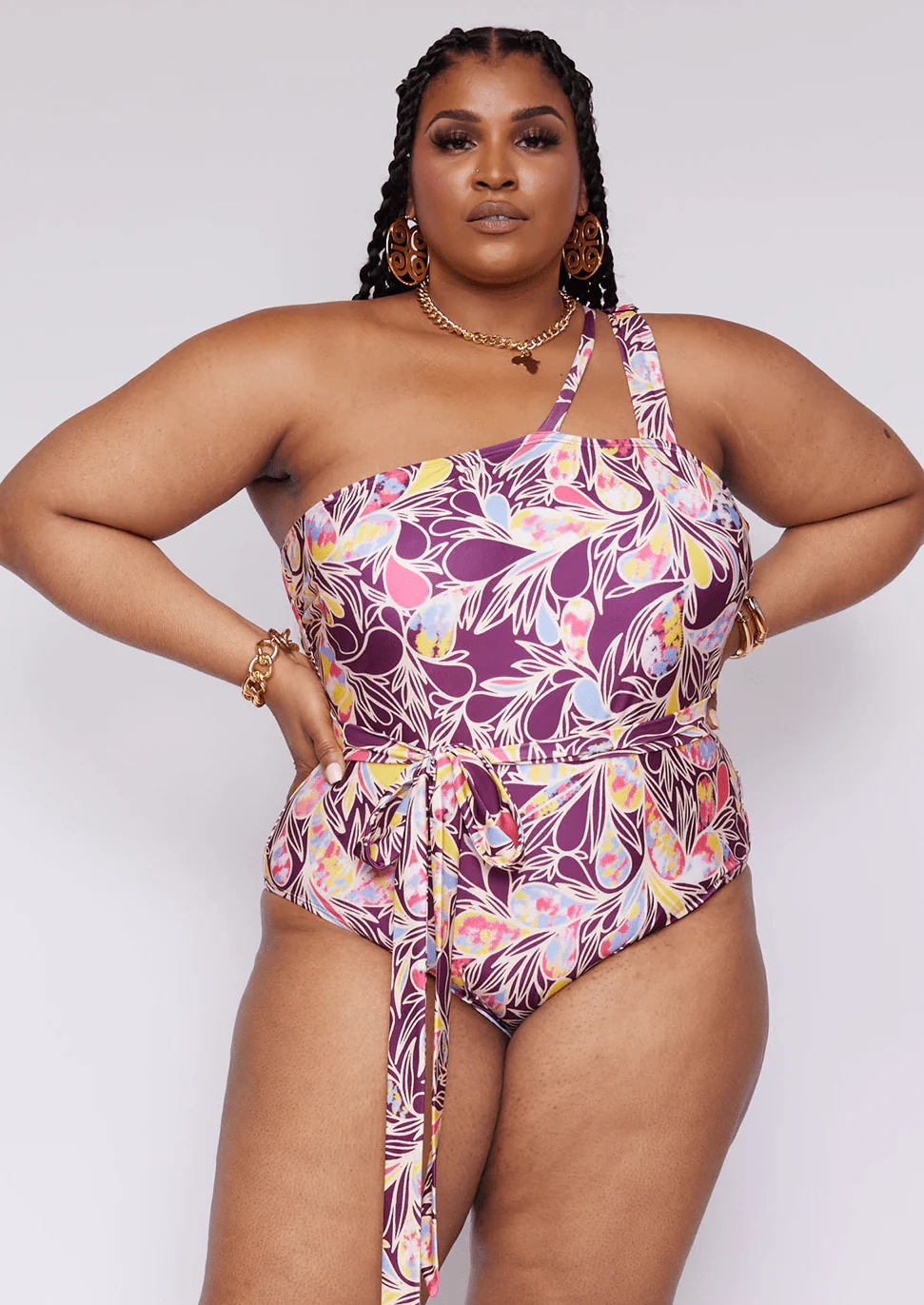 Adowa Women's African Print Swimsuit (Tropical Paisley) - Clearance - Image 4